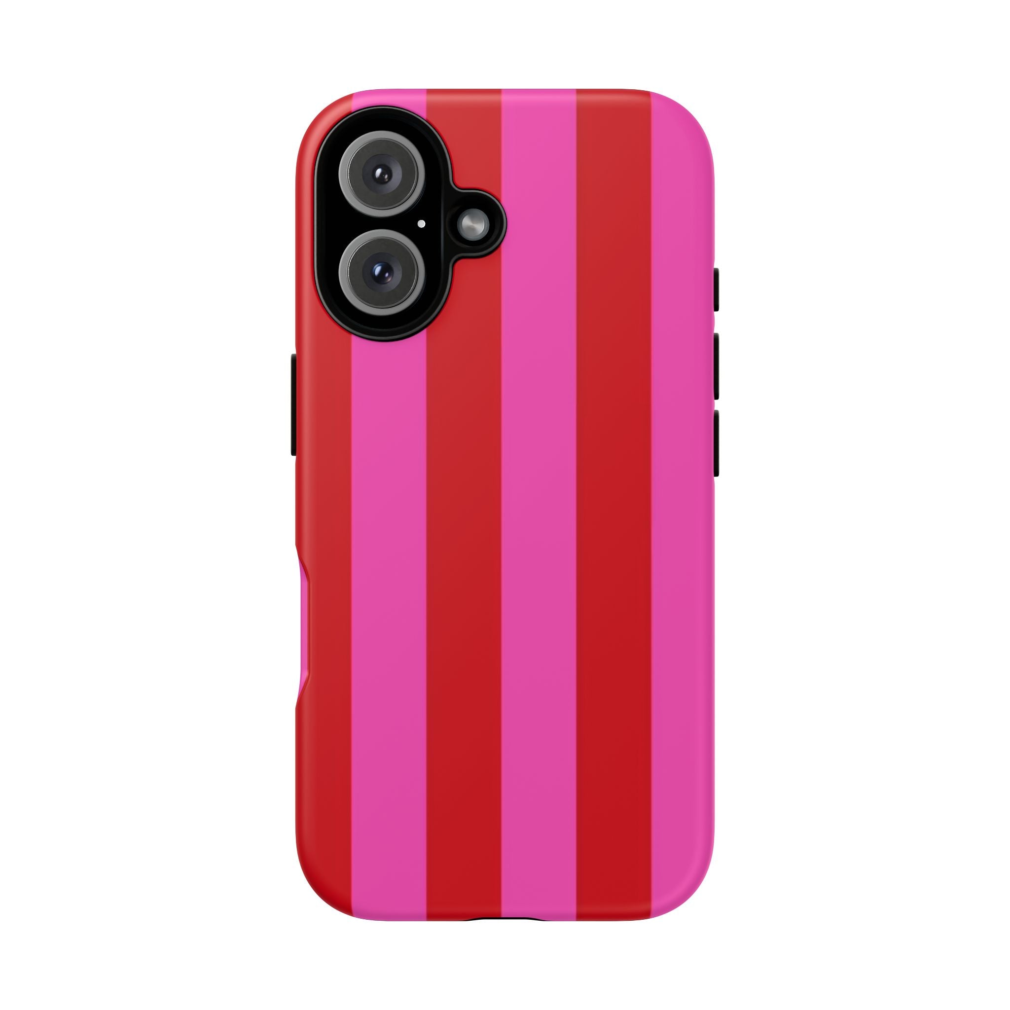Phone Case — Bold Red & Pink Stripe Tough Protective Phone Case