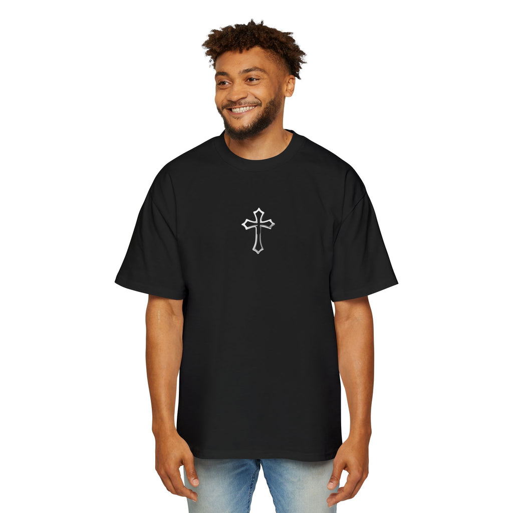 Born to Success Oversized Tee — Men’s Red Graphic Cross T-Shirt