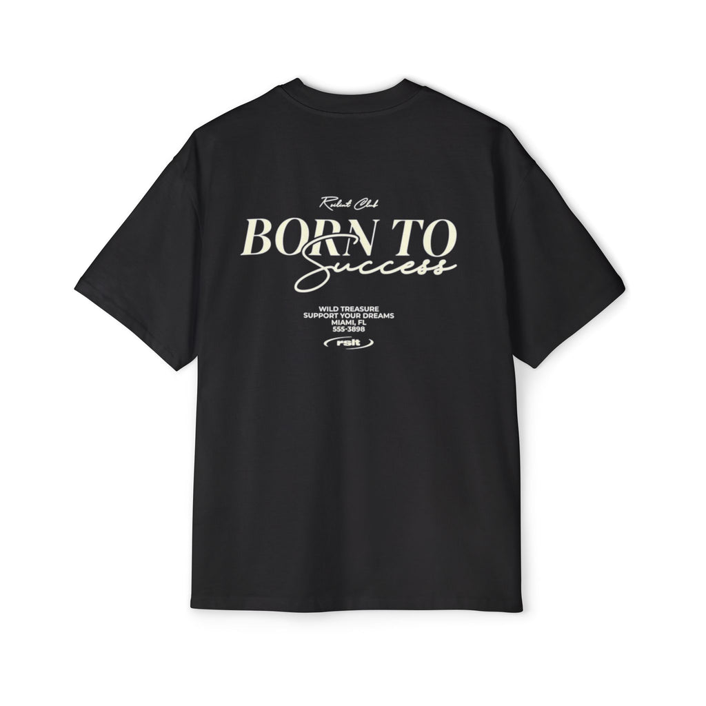 Born to Success Oversized Tee — Men’s Red Graphic Cross T-Shirt