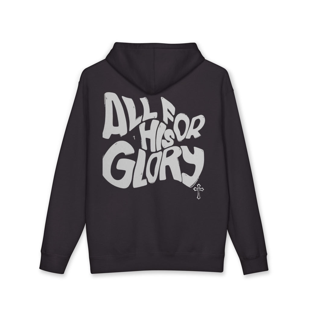 Christian Hoodie — “All in God’s Hands” Front & “All for His Glory” Back Pullover
