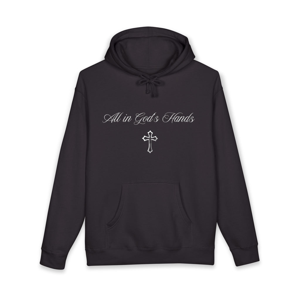Christian Hoodie — “All in God’s Hands” Front & “All for His Glory” Back Pullover