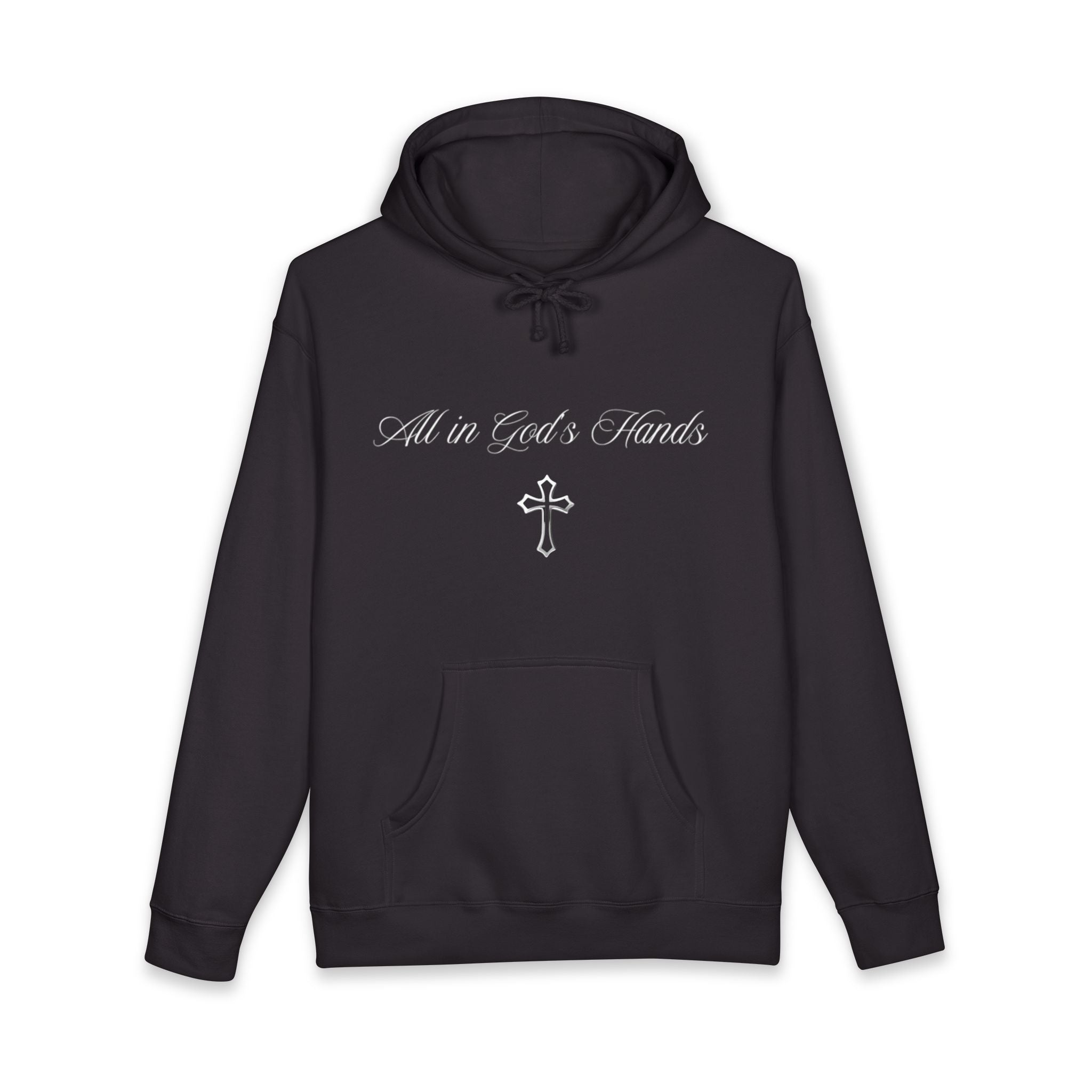Christian Hoodie — “All in God’s Hands” Front & “All for His Glory” Back Pullover